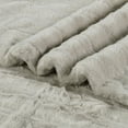 thumbnail image 5 of Home Soft Things Derby Double Sided Faux Fur Throw Blanket Solid Color Fuzzy Super Soft Cozy Plush Throw - Light Grey - 50" x 60", 5 of 9