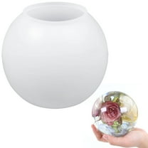 Sphere Resin Mold, Ball Shape Silicone Molds, One-Piece 3D Seamless Globe Epoxy Resin Molds, Large Sphere Resin Casting Mould for DIY Crafts, Flower Keepsakes, Home Decor