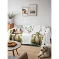 thumbnail image 6 of Mushroom Frogs Couch Cover Sofa Covers 3 Cushion Sectional Couch, Spring Floral Summer Eucalyptus Leaves Washable Sofa Covers Slipcover Sectional Sofa Cover, Furniture Protector 71"x150", 6 of 9