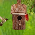 thumbnail image 3 of Casa de pájaros de para patio, de pájaro colgante creativo para pájaros, casa de incubación de pájaros para jardín al , 14x15x26cm CUTICAT casas de aves, 3 of 8