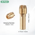 thumbnail image 3 of Uxcell Juego de Mandriles de Latón de 30 Piezas, 1/8 Pulgada/ 3.2 mm, Diámetro del Vástago de 4.2mm para Herramientas Rotativas [Dorado], 3 of 6