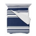 thumbnail image 7 of Quilts Twin-XL Size Bedding Set, Farmhouse Navy Blue Lightweight Quilted Comforter, Farmhouse Blue Line Striped Soft Reversible Bedspread Coverlet with Pillow Covers for All Season, 68" x 98", 7 of 7