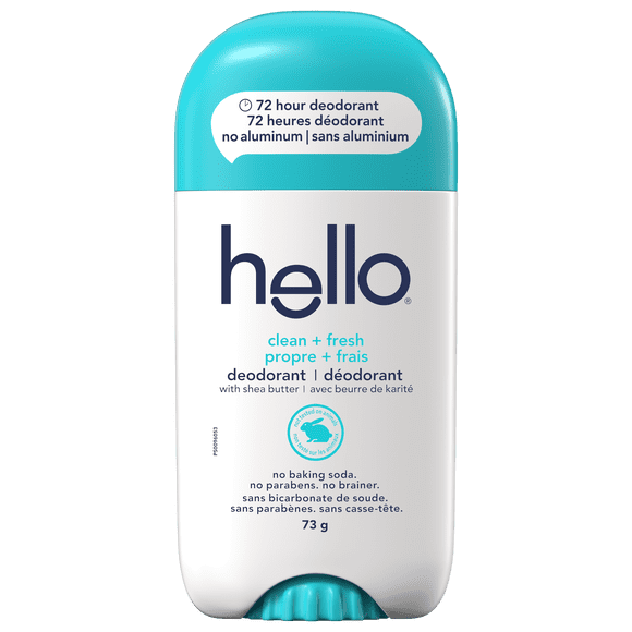 Déodorant sans aluminium hello propre + frais pour femmes et hommes, 73 g