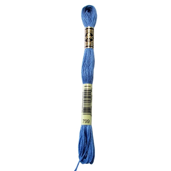 DMC Mouline 117-799 Medium Delft Blue Embroidery Thread, 8.7 yd