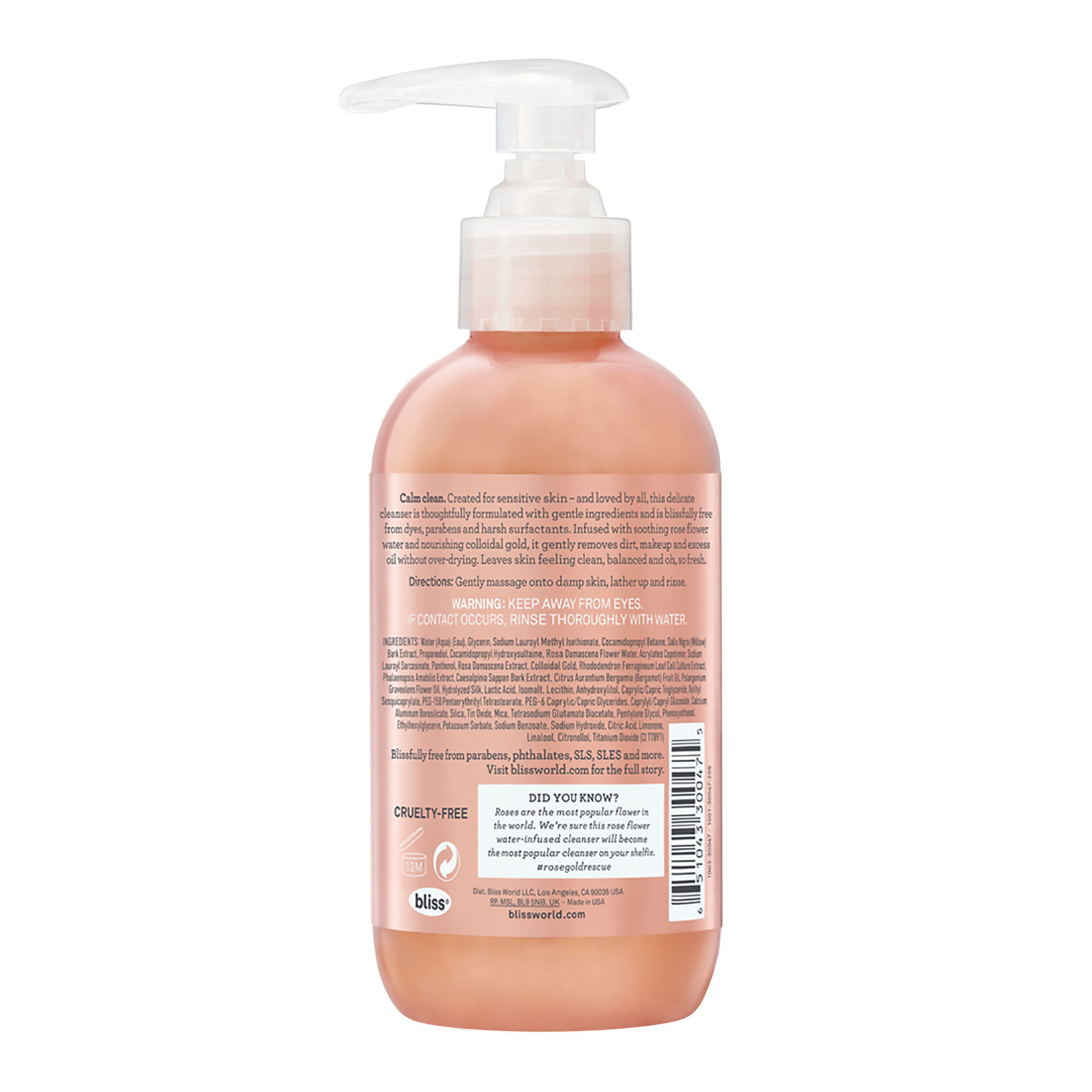 Bliss Rose Gold Rescue™ Foaming Facial Cleanser, Normal to Sensitive Skin, 6.4 fl oz - image 2 of 2