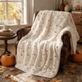 thumbnail image 3 of Faux Fur Halloween Throw Blanket, Soft Plush Blanket for Couch and Bed, Cozy Fall Blanket for Sofa, Warm Decorative Throw for Seasonal Home Accent, 3 of 9