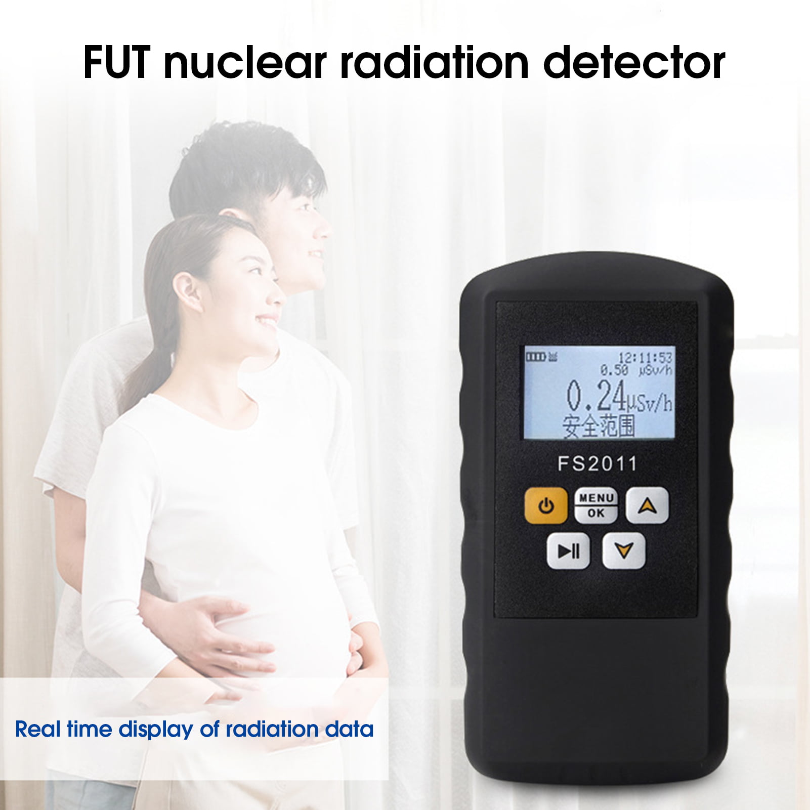 FS2011 LCD Detection Beta Gamma X-ray Tester Meter Nuclear Radiation Detector 