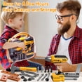 thumbnail image 6 of Rirool Kids Tool Set with Electronic Drill - 37pc Pretend Play Construction Toys for Toddlers 3-6, Toolbox, Hammer, Screwdriver & Wood Blocks, 6 of 6