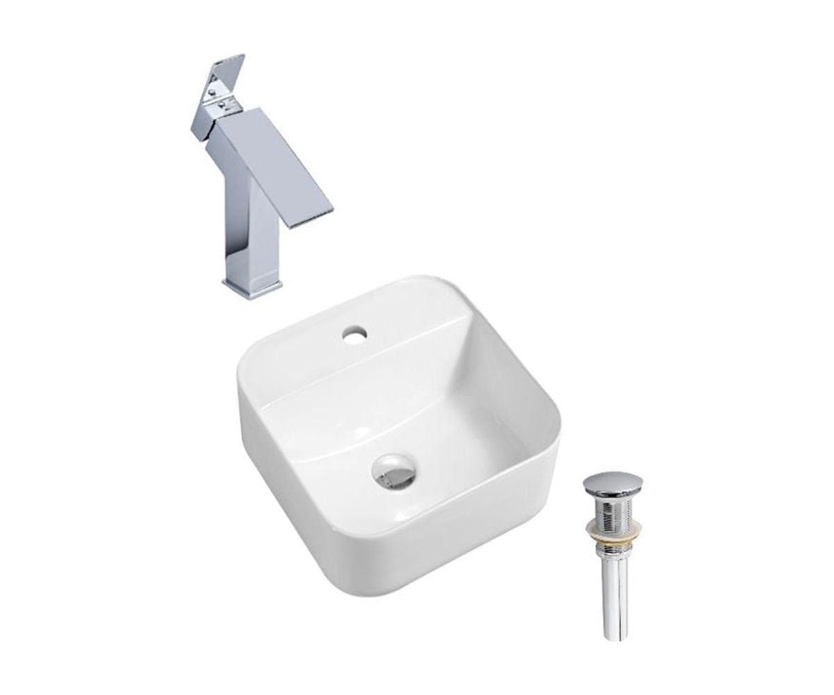 DROP Bath and Kitchen DR091244 Bathroom Vessel Sink Set
