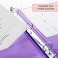 thumbnail image 5 of BAZIC 3 Ring Binder 1.5" Economy View Binders Purple, Hold 280 Sheets, 1-Count, 5 of 8