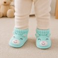 thumbnail image 2 of ZHOGXU Infant Bear Applique Knitted Athletic Shoes Warm Baby First Walking Shoes Soft Sole Home Booties For Newborn Baby,Green,0-3 Months, 2 of 6