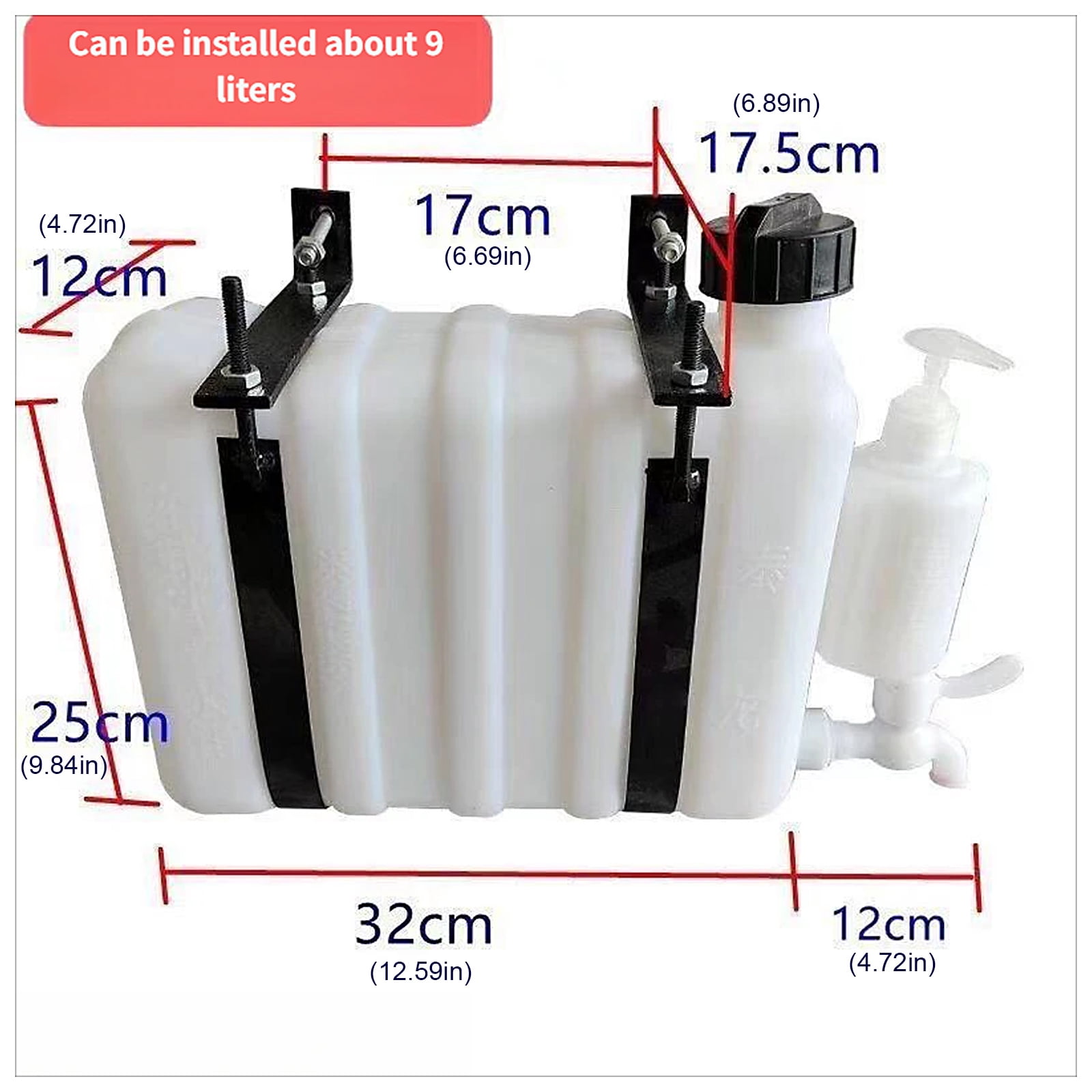 9L Capacity Portable Water Tanks with Faucet For Truck Driver Outdoor Hand Cleaning And Dish Washing Easy Quick Setup