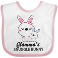 thumbnail image 3 of Inktastic Glammas Snuggle Bunny Easter Boys Baby Bib, 3 of 4
