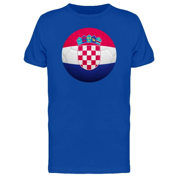 Soccer Ball With Croatia Flag T-Shirt Men -Image by Shutterstock, Male Large