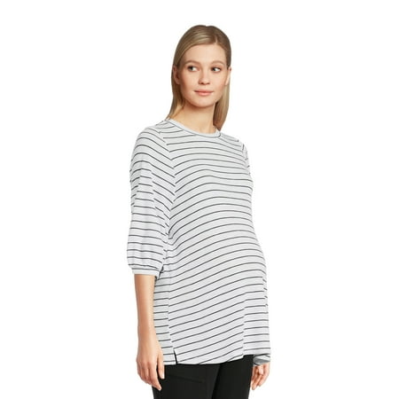 

Time and Tru Women s Maternity Balloon Sleeve Top