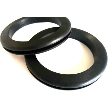 

Pack of 2 Very Large Rubber Grommets 3-1/2 Inside Diameter - 3/16 Width - Fits 4 Drill Holes. Ideal for Sealing DIY Projects Wire ion and Cable Management