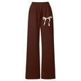 thumbnail image 6 of Sweatpants for Girls School Pants for Girls Girl's Bowknot Baggy Sweatpants Lightweight Straight Leg Athletic Pants With Pockets, 6 of 6