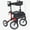 Red, variant on Comodita Tipo All Terrain Rollator Walker with Double Fold Action, Pneumatic Tires, Modena Yellow