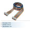 thumbnail image 3 of 1 Pcs 16 Pin Flat Rainbow Ribbon Cable FC/FC Female Connector 3.3FT 2.54mm Pitch Breadboard Jumper Wires, 3 of 4