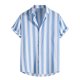 thumbnail image 1 of Camisas de Manga Larga para Hombres Moda Casual Impresión Cuello de Vuelta Blusa Transpirable para Diario Y de Negocios, 1 of 5