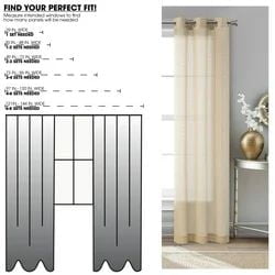 Ensemble de 2 panneaux de rideaux transparents Mainstays Windowpane, Blanc, 38" L x 84" H
