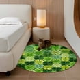 thumbnail image 2 of Small Round Rug 3Ft Washable Non-Slip, St. Patrick's Day Circle Area Rugs for Living Room Bedroom, Watercolor Green Lucky Shamrocks Spring Leaves Indoor Floor Mats Carpet Runner for Home Decor, 2 of 8