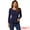Dark Blue, variant on DARING DIVA Women's Long Sleeve Scoop Neck Top L Black