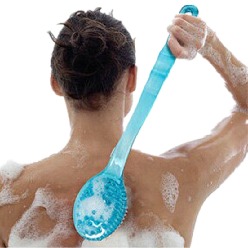 Soft Bath Brush Long Grip Handle Shower Bath Body Cleaning Back Scrubber LJL 