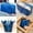 Blue, variant on Oggfader Foldable Large Capacity Nylon Storage Bag with Carry Handles & Zipper - Holds Clothing/Quilt, for Home/Dorm Travel Moving, Space-Saving Organizer (1Pc)