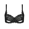 Deyllo Women's Bra Sexy Shimmer Lace Underwire Bras Unlined