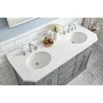 thumbnail image 5 of Water Creation Palace 60" Wood Double Bathroom Vanity in Cashmere Gray & Chrome, 5 of 9