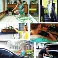 thumbnail image 2 of Manguera de jardín flexible, retráctil y extensible, telescópica, con boquilla rociadora multifunción incluida para jardinería y lavado de autos, 30 m, verde, 2 of 5