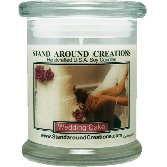 WEDDING CAKE STATUS 12-OZ. ALL NATURAL SOY CANDLE