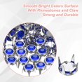 thumbnail image 2 of Uxcell 80Pcs Rhinestone Studs 0.2"x0.24" Copper for Crafts Silver Dark Blue, 2 of 7