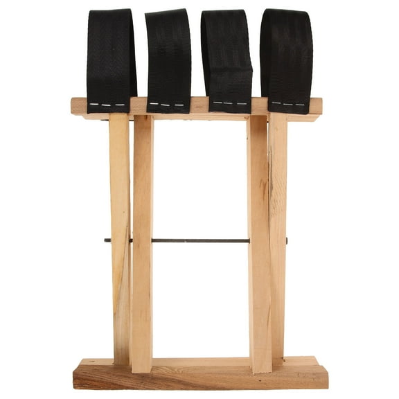 FELTECHELECTR Folding Stool 1Pcs Rectangular Black Wood Polyester Suitable for Adults