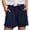 #03 Dark Blue 【Mix, Match & Rotate: Stock Up on Daily Colors】, variant on Women's Casual Loose Shorts with Pockets Drawstring Elastic Waist Summer Beach Vacations Daily Wear Comfortable Soft Shorts for Women | UKHCCC,Army Green L