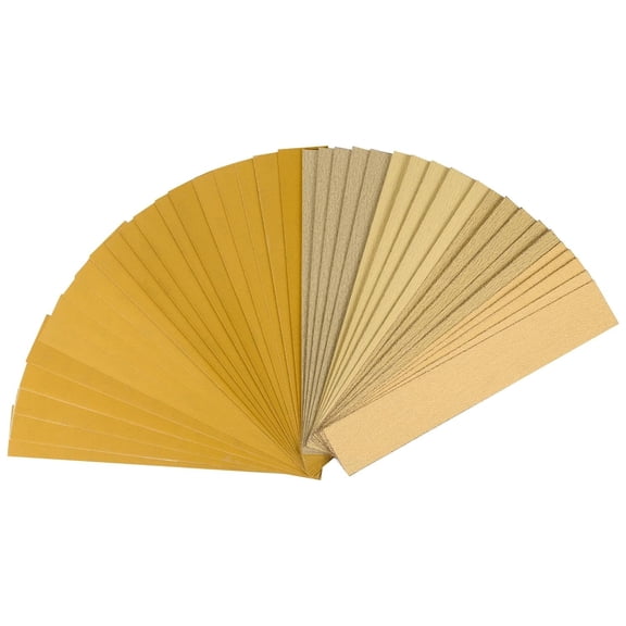 40PCS 2-3/4" x 16-1/2" Long Board SandPaper 40-800Grit Assorted Set Sticky Back