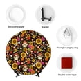 thumbnail image 4 of Zufioo Sunflowers Mushrooms Print Bone China Decorative Plate, Ceramic Dinner Plate with Stand Ceramic Decoration Homewares-8in, 4 of 6