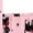 Pink Frost, variant on Wonder Nation Girls Short Sleeve Button Front Pajama Top and Pants Set with Eyemask, 3-Piece, Sizes 4-18