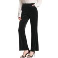 thumbnail image 1 of Pantalones De Terciopelo De Cintura Alta Causales Para Mujer Negro S, 1 of 6