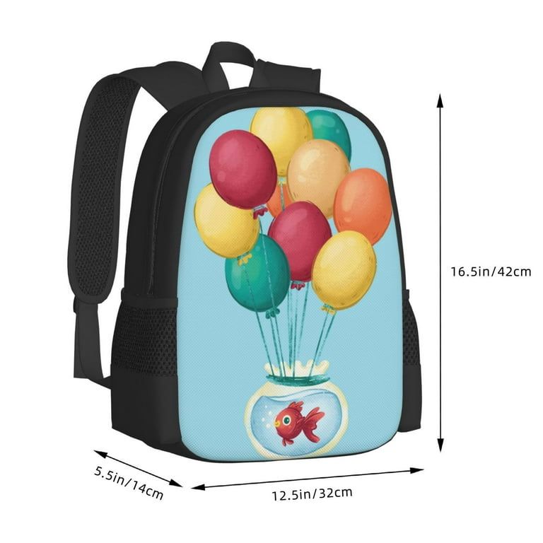 LNWH Backpack, Balloon Fish Tank Graffiti Pattern Casual Backpack Outdoor  Backpack Student Schoolbag, Unisex