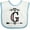 White and Blue, variant on Inktastic Letter G Monogram Tribal Arrow Girls Baby Bib