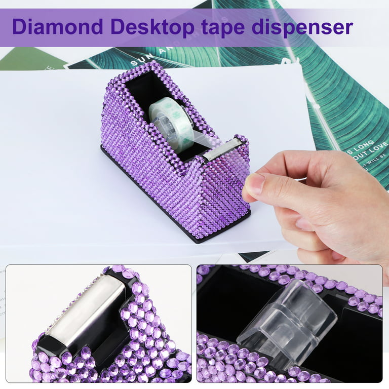 Bling Rhinestone Tape Cutter Creative Paper Tape Dispenser Office