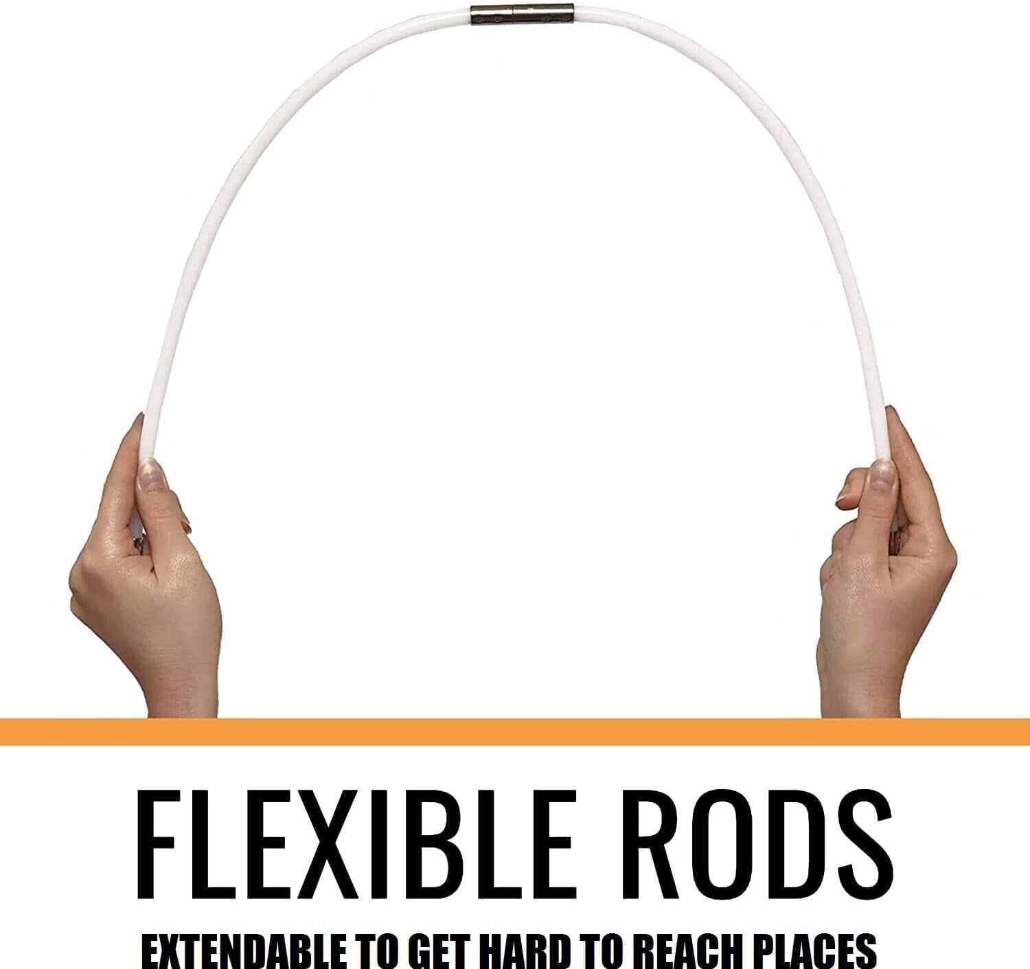 35 Feet Dryer Vent Cleaner Kit, Dryer Duct Cleaning Kit, Includes 8 Flexible Rods, Synthetic Brush Head, Flexible Lint Remover