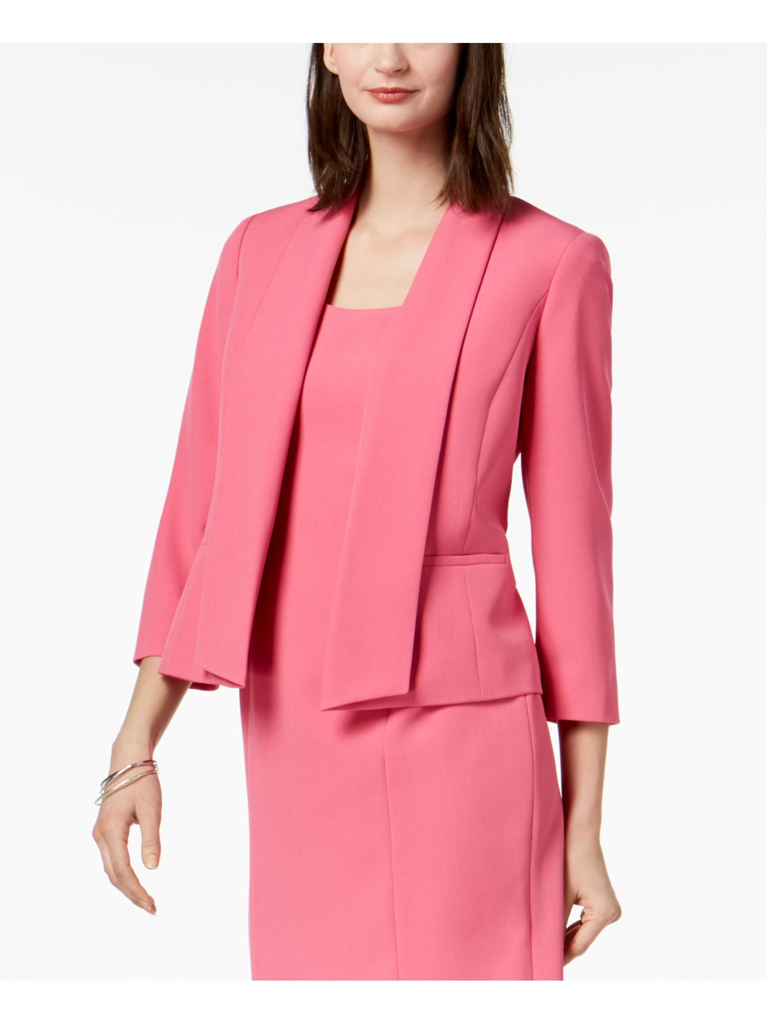 KASPER $67 Womens New 1273 Pink Blazer Wear To Work Jacket 16 Petites B 
