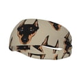thumbnail image 2 of Uemuo Cute Black Dog Printed Sports Headbands for Men Women,Moisture Wicking Workout Headband, Sweatband Headbands,Non-slip Workout Gym Yoga Headband, 2 of 9
