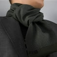 thumbnail image 1 of Green Black Mens Silk Scarf - Designer neck scarf for winters, 1 of 1