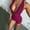 Rose Red, variant on 2026 New Women's Rhinestone Halter Deep V-Neck Bodycon Romper, Sparkly Clubwear Jumpsuit