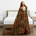 thumbnail image 4 of LNWH Taiji Back Art Pattern Throw Blanket, Fluffy Soft Cozy Bed Flange Plush Blankets, 80"x60", 4 of 8