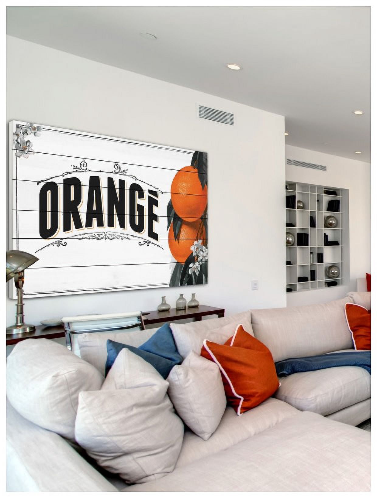 Marmont Hill "French Produce Orange" Painting Print on White Wood